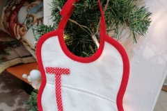 Bavaglino natale la bottega del ricamo 2