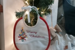 Bavaglino natale la bottega del ricamo 3